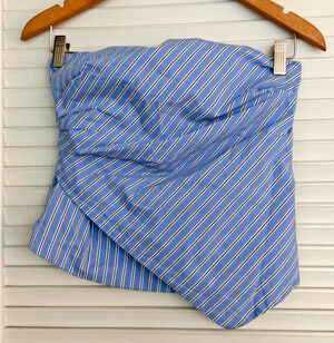 Mango Striped Strapless Taylor Top size S